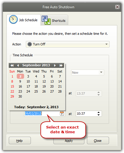 Schedule a Specified Date